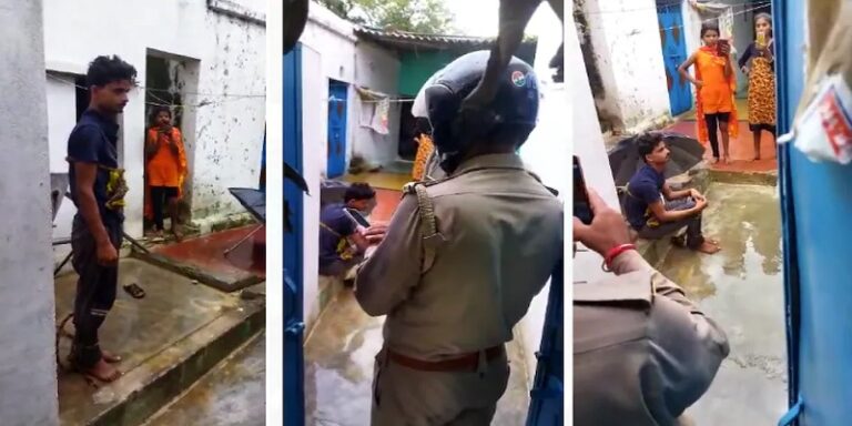 Uttar Pradesh Jhansi Dalit Valmiki youth tied up with hand pump and beaten up