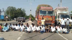 Telangana Bhainsa Dr BR Ambedkar statue destroyed Dalit Organisations blocked road